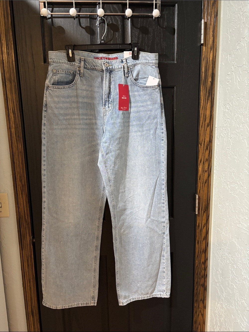 Lucky Brand Light Wash High-Rise Wide Leg Jeans